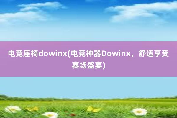 电竞座椅dowinx(电竞神器Dowinx，舒适享受赛场盛宴)