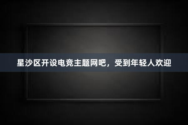 星沙区开设电竞主题网吧，受到年轻人欢迎